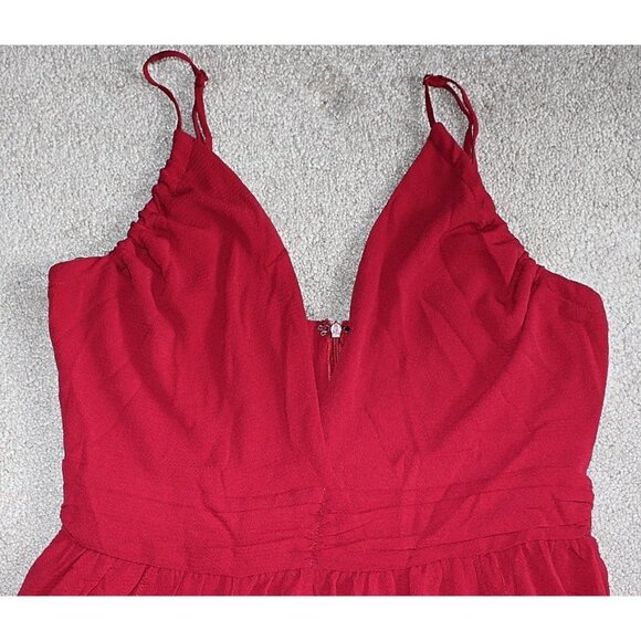 Naked Wardrobe - Strappy Maxi Dress with Full Skirt, color Burgundy, size 8 - Picture 8 of 10